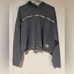 Under Armour Women's Charcoal Cropped Sweatshirt